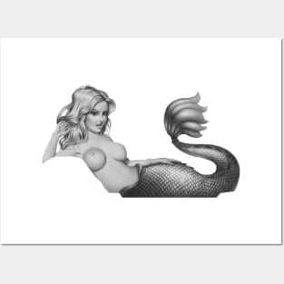 mermaid Posters and Art